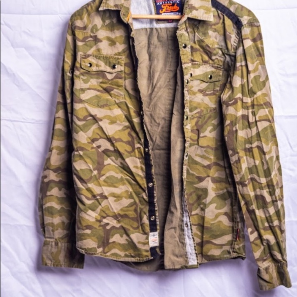 Camouflage button up shirt